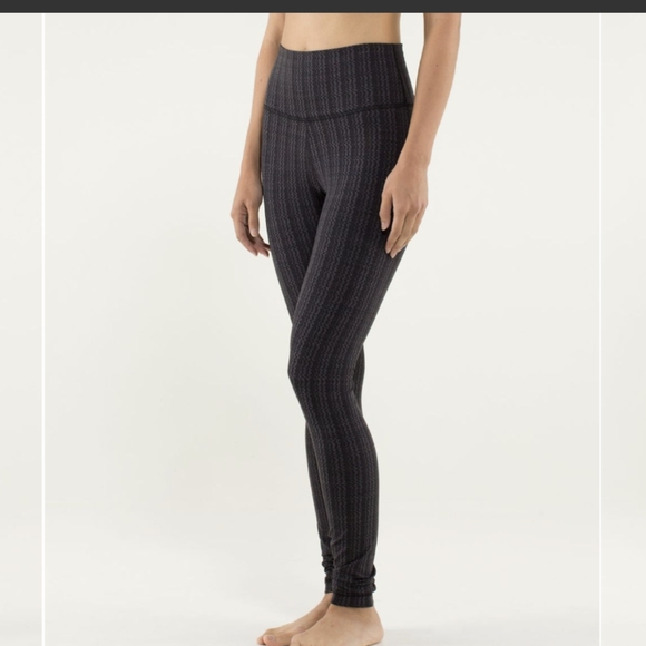 Lululemon Wunder Under Pant *High/Low Ziggy Wee September Black / Black - Picture 3 of 14